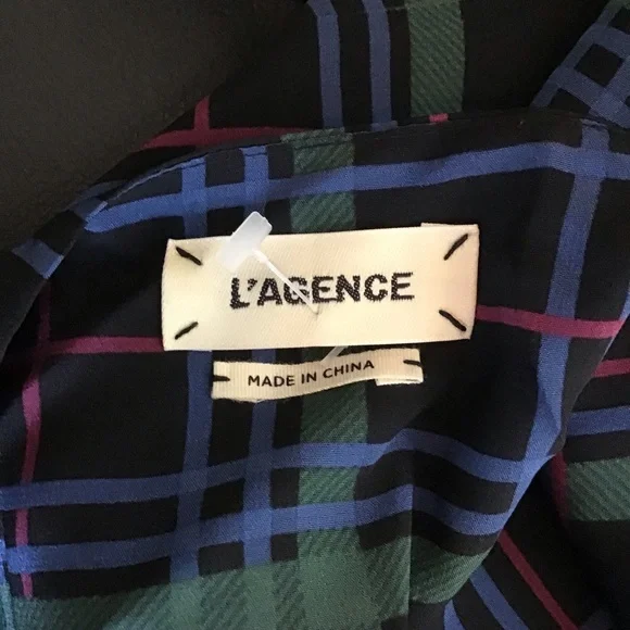 L’agence Tank Top Jane Plaid Silk Cami